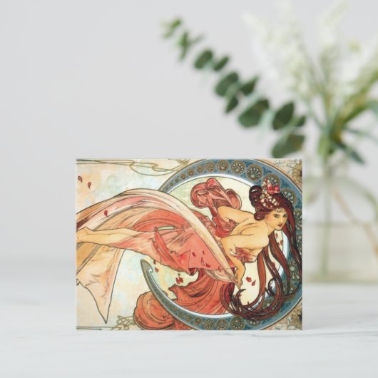 Schitterende maangodin in het Rode briefkaart (Staand voorkant)