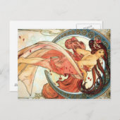 Schitterende maangodin in het Rode briefkaart (Voorkant / Achterkant)