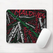 Schitterende Maldiven Vlag Colors Patriotic Muismat (Met muis)