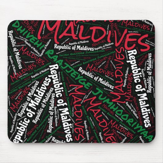 Schitterende Maldiven Vlag Colors Patriotic Muismat (Voorkant)