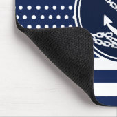 Schitterende maritieme stijl, anker, blauw en wit muismat (Hoek)