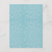 Schitterende, modieuze, zachte blauwe glitter briefkaart (Voorkant)