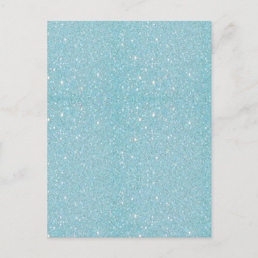 Schitterende, modieuze, zachte blauwe glitter briefkaart (Voorkant)