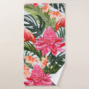 Schitterende naadloze florale zomerpatroon backgro badhanddoek