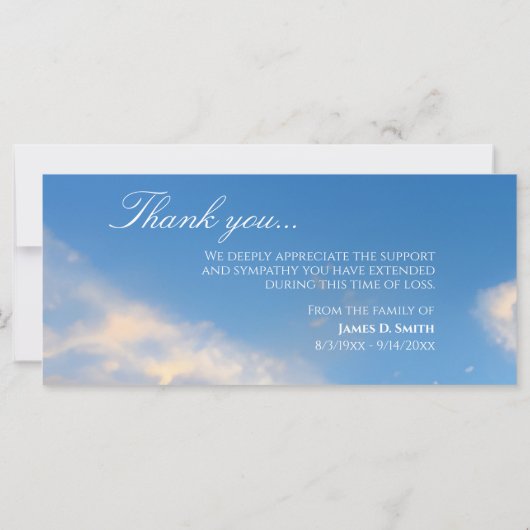 Schitterende Natuur Landschap Funeral Hartelijk da (Achterkant)