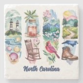 Schitterende North Carolina  Stenen Onderzetter (Voorkant)
