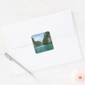 Schitterende Oceaan Adreswijziging Vierkante Sticker (Envelop)