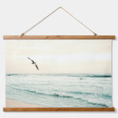 Schitterende oceaanbedekking zeemeeuw hangend wandkleed (Voorkant)