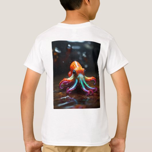 schitterende octopus t-shirt (Achterkant)