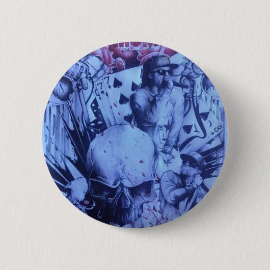 Schitterende online Skeezers artistiek patroon Ronde Button 5,7 Cm (Voorkant)