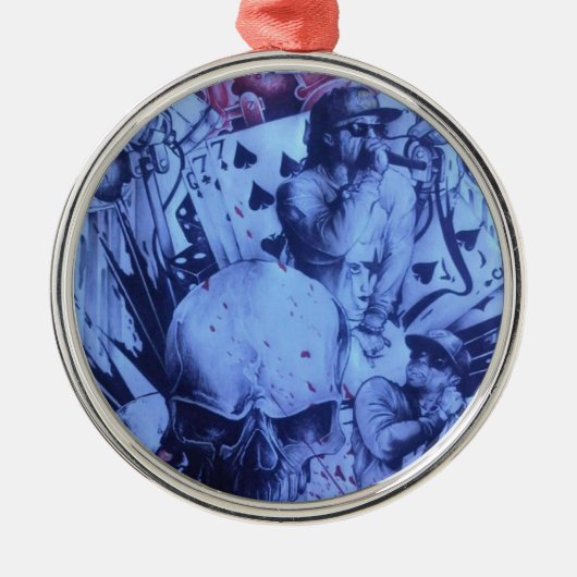 Schitterende online Skeezers artistiek product Metalen Ornament (Voorkant)