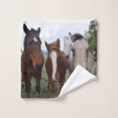 Schitterende paardenstaarten, dodendoekset bad handdoek (Wasdoekje)