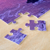 Schitterende Paarse roze oceaanfoto Legpuzzel (Zijkant)