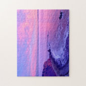 Schitterende Paarse roze oceaanfoto Legpuzzel (Verticaal)