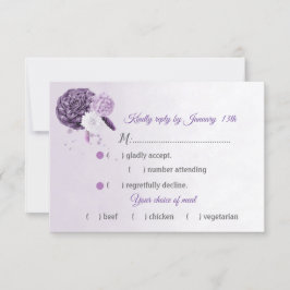 Schitterende paarse schillen kiezen voor RSVP Kaartje