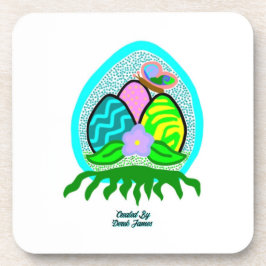 Schitterende paaseieren, hard plastic Onderzetter