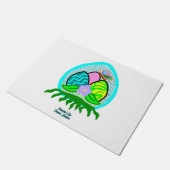 Schitterende paasmot deurmat (Schuin)