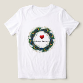 Schitterende Pauwveer Cirkel Dames T-Shirt