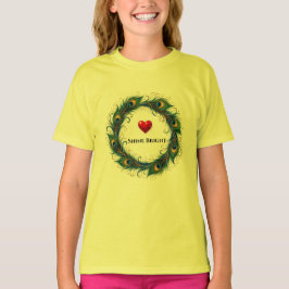 Schitterende Pauwveer Cirkel Kids T-Shirt