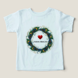 Schitterende Pauwveer Cirkel Peuter T-Shirt