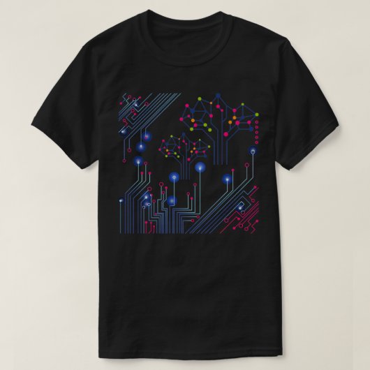 Schitterende PCB's Printkaart Sporlijnen en T-shirt (Design voorkant)