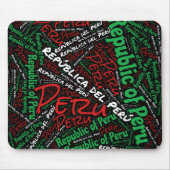 Schitterende Peru Flag Colors Patriotic Muismat (Voorkant)