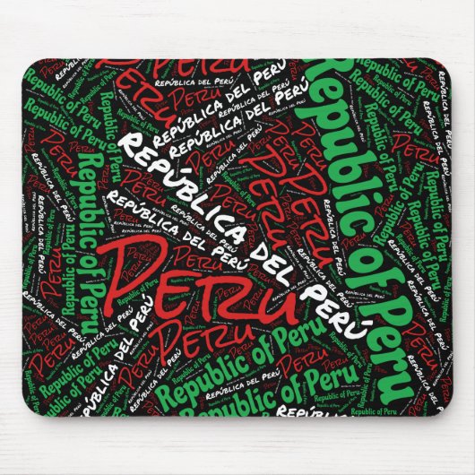 Schitterende Peru Flag Colors Patriotic Muismat (Voorkant)