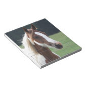 Schitterende Pinto-paard bij hek Notitieblok (Schuin)