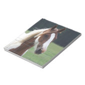 Schitterende Pinto-paard bij hek Notitieblok (Linkerzijde)