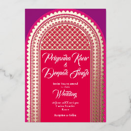 Schitterende Portaal Folie Uitnodiging