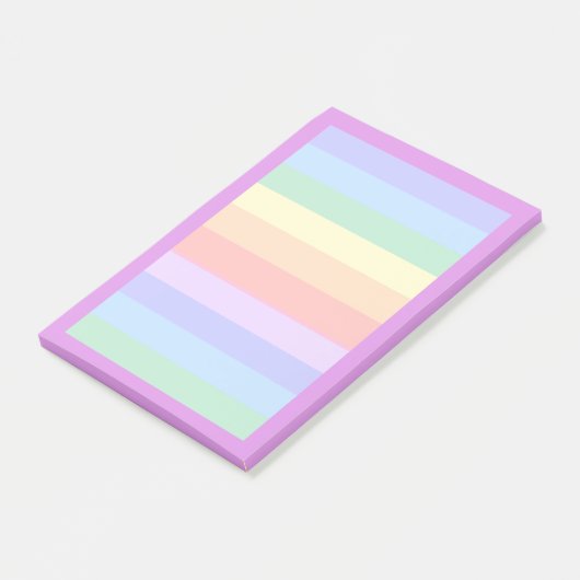 Schitterende regenboogachtergrond post-it® notes (Schuin)
