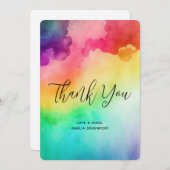 Schitterende regenboogkleuren Abstract ontwerp Bedankkaart (Voorkant / Achterkant)