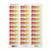 Schitterende regenboogkleuren Abstract ontwerp Etiket (Full Sheet)