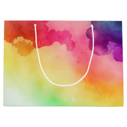 Schitterende regenboogkleuren Abstract ontwerp Groot Cadeauzakje (Voorkant)