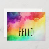 Schitterende regenboogkleuren Abstract ontwerp Hal Briefkaart (Voorkant / Achterkant)