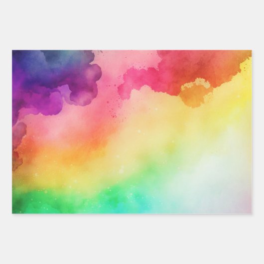 Schitterende regenboogkleuren Abstract ontwerp Inpakpapier Vel (Voorkant)