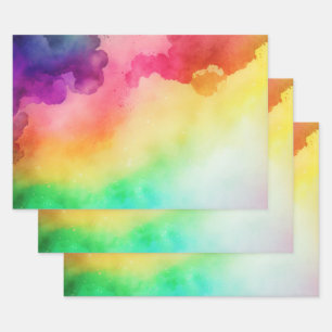 Schitterende regenboogkleuren Abstract ontwerp Inpakpapier Vel