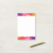 Schitterende regenboogkleuren Abstract ontwerp Post-it® Notes (Op bureau)