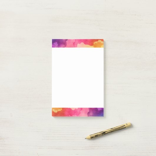 Schitterende regenboogkleuren Abstract ontwerp Post-it® Notes (Op bureau)