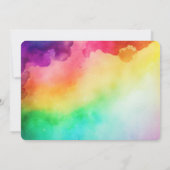 Schitterende regenboogkleuren Abstract ontwerp Save The Date (Achterkant)