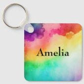 Schitterende regenboogkleuren Abstract ontwerp Sleutelhanger (Voorkant)