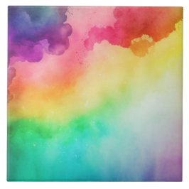 Schitterende regenboogkleuren Abstract ontwerp Tegeltje