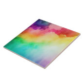 Schitterende regenboogkleuren Abstract ontwerp Tegeltje (Zijkant)