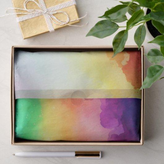 Schitterende regenboogkleuren Abstract ontwerp Tissuepapier (Geschenk)