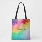 Schitterende regenboogkleuren Abstract ontwerp Tote Bag (Voorkant)