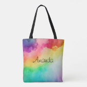Schitterende regenboogkleuren Abstract ontwerp Tote Bag (Achterkant)