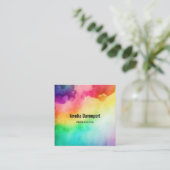 Schitterende regenboogkleuren Abstract ontwerp Vierkante Visitekaartje (Staand voorkant)