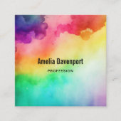 Schitterende regenboogkleuren Abstract ontwerp Vierkante Visitekaartje (Voorkant)
