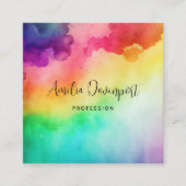 Schitterende regenboogkleuren Abstract ontwerp Vierkante Visitekaartje (Voorkant)