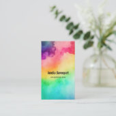 Schitterende regenboogkleuren Abstract ontwerp Visitekaartje (Staand voorkant)